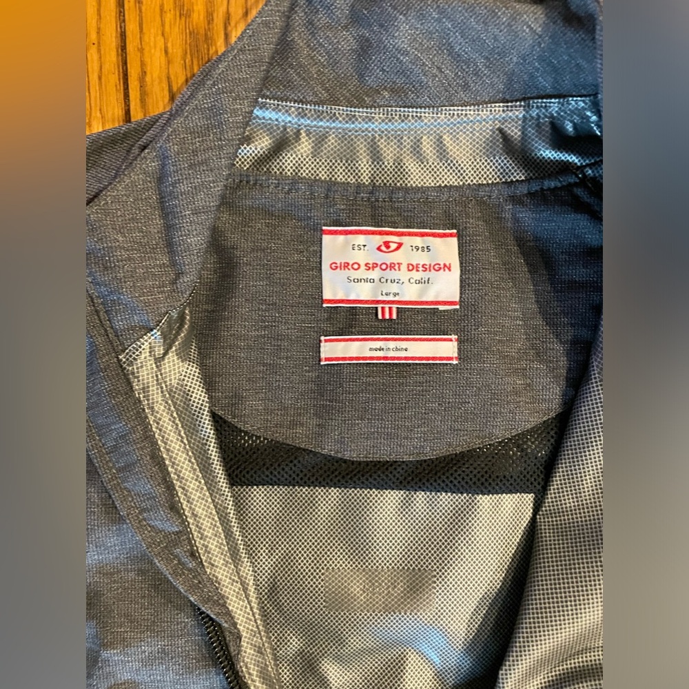 GIRO Sport Design Raincoat/Cycling Jacket, grey, size large, full zip - Picture 5 of 12